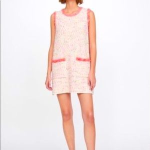 Pink tweed dress